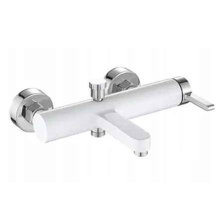 Baterie cada - dus Rea Polo monocomanda alb - crom cu set de dus [2]