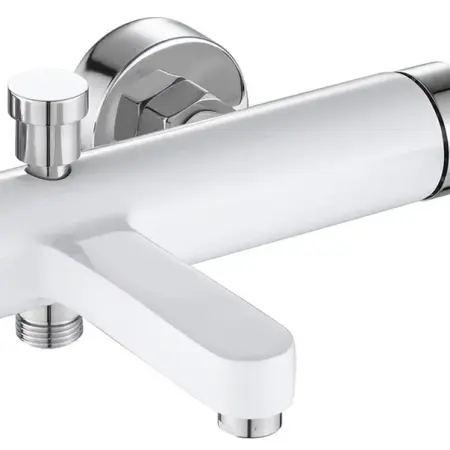 Baterie cada - dus Rea Polo monocomanda alb - crom cu set de dus [3]