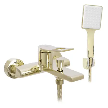 Baterii cada - Baterie cada - dus Rea Soul monocomanda auriu cu set de dus