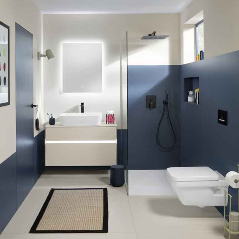 Baterie cadă-duș Villeroy&Boch, Architectura Square, montaj încastrat, negru mat [8]