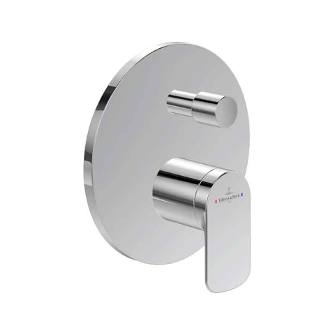 Baterii cada - Baterie cadă-duș Villeroy&Boch, O.Novo, montaj încastrat, parte vizibilă, crom