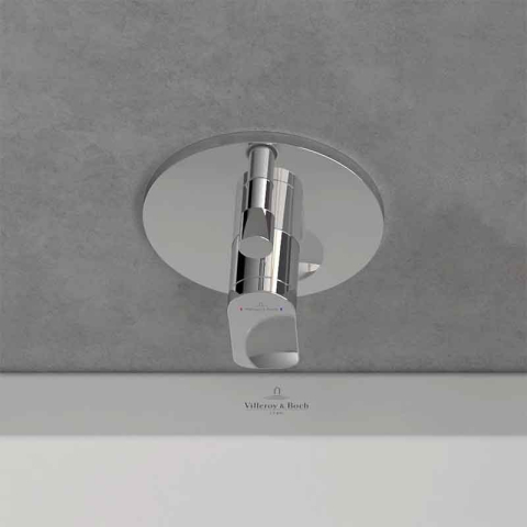 Baterie cadă-duș Villeroy&Boch, O.Novo, montaj încastrat, parte vizibilă, crom [4]