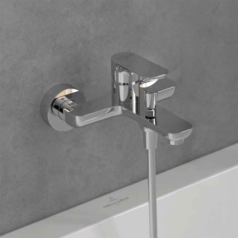 Baterie cadă-duș Villeroy&Boch, O.Novo, montaj pe perete, crom [1]