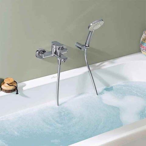 Baterie cadă-duș Villeroy&Boch, O.Novo, montaj pe perete, crom [5]
