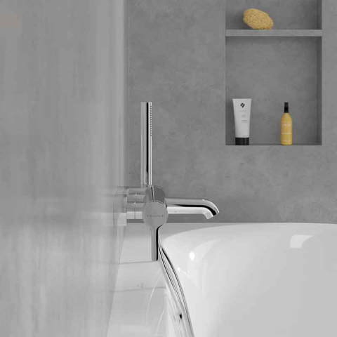 Baterie cadă-duș Villeroy&Boch, Skyla, cu montaj pe perete, crom [4]