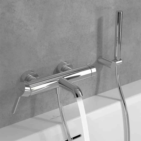 Baterie cadă-duș Villeroy&Boch, Skyla, cu montaj pe perete, crom [1]