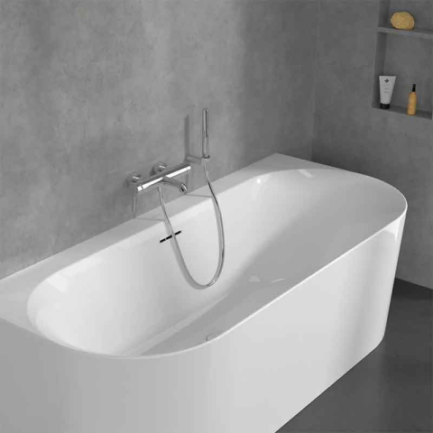 Baterie cadă-duș Villeroy&Boch, Skyla, cu montaj pe perete, crom [2]