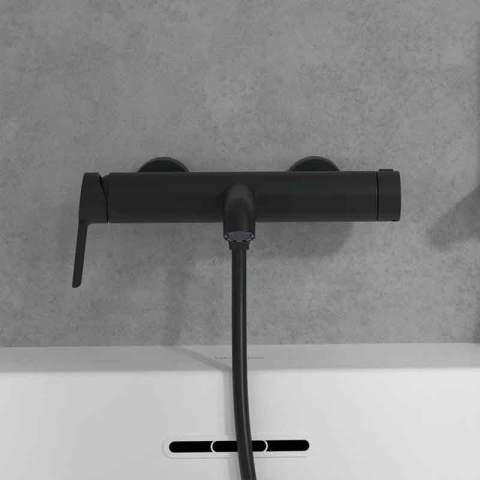 Baterie cadă-duș Villeroy&Boch, Skyla, cu montaj pe perete, negru mat [5]