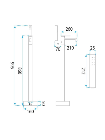 Baterie cada freestanding Rea Clif Titan [7]