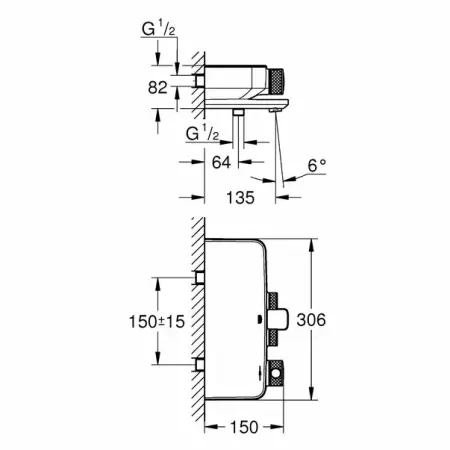 Baterie cada Grohe Grohtherm SmartControl termostatica [5]