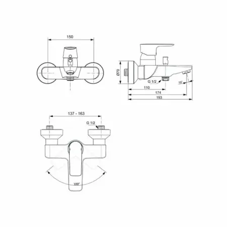 Baterie cada Ideal Standard Connect Air [1]