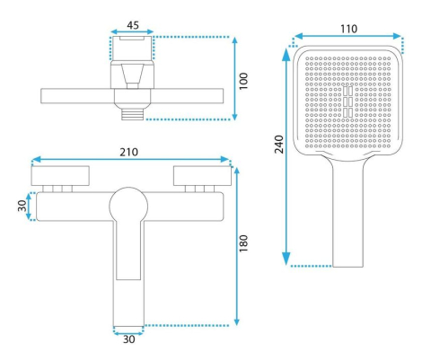 Baterie cadă REA ARGUS cupru periat [4]