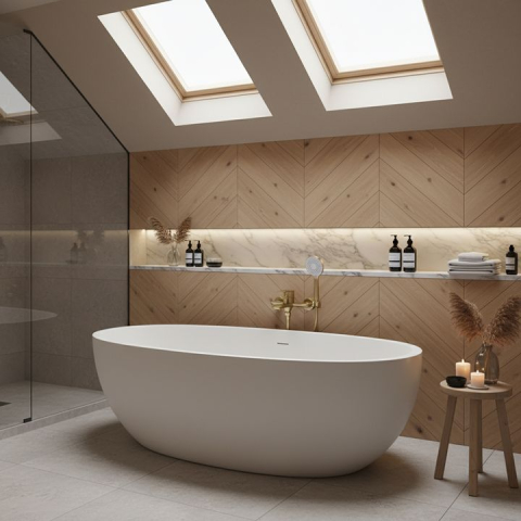 Baterie cadă REA DROP auriu periat [1]