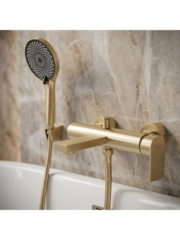 Baterie pentru cada REA Hunter auriu periat montaj perete 175 mm PVD [6]