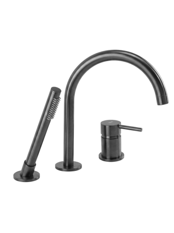 Baterii baie - Baterie cada 3 orificii Rea Lungo titan PVD alama pipa 235 mm