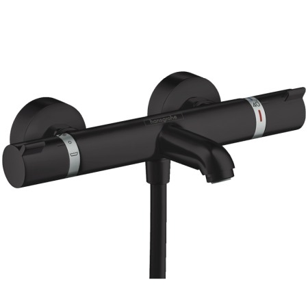 Baterii cada - Baterie cada termostatata, Hansgrohe, Ecostat Comfort, Negru mat