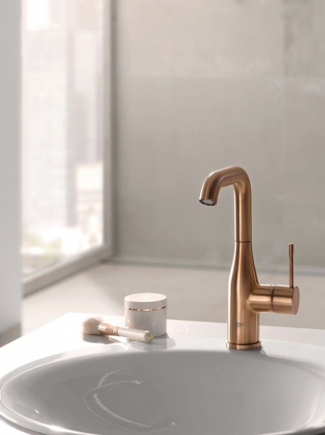 Baterie chiuveta baie cupru mat Grohe Essence, L cu ventil pop-up [2]