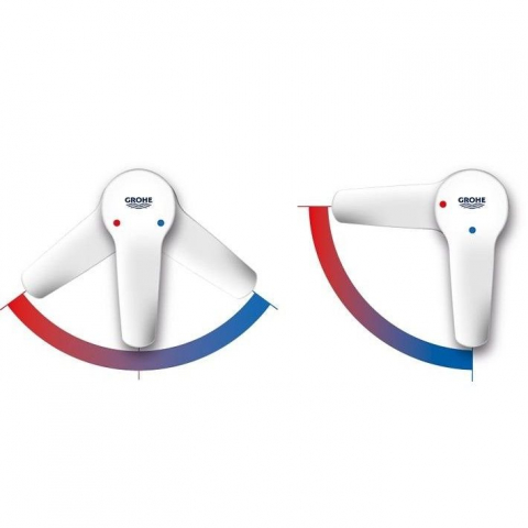 Baterie chiuveta baie Grohe Eurosmart Cosmopolitan, cu ventil pop-up, coldstart, marime M [2]