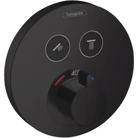 Baterii baie - Baterie cu termostat Hansgrohe, ShowerSelect S, cu 2 functii, negru mat