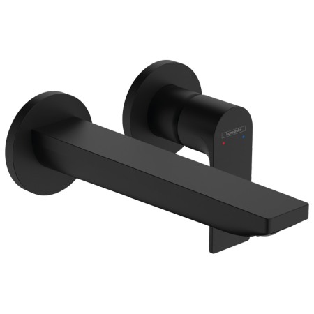 Baterii lavoar - Baterie cu ventil pentru lavoar Hansgrohe, Rebris E, montaj pe perete, pipa 200 mm