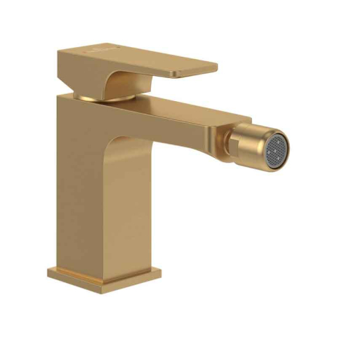 Baterii baie - Baterie de bideu Villeroy&Boch, Architectura Square, cu ventil cu tijă, brushed gold
