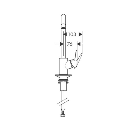 Baterie de bucatarie cu monocomanda, Hansgrohe, Logis M31 260, crom [2]