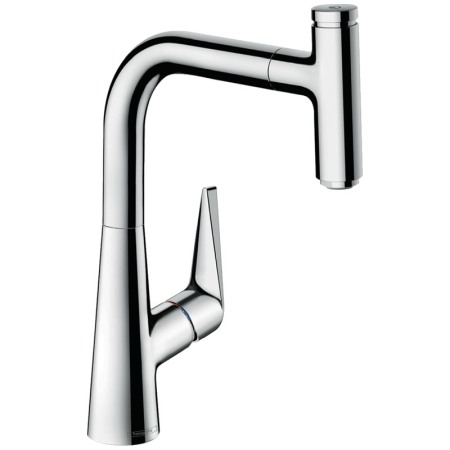 Baterii Bucatarie - Baterie de bucatarie cu pipa extractibila, Hansgrohe, Talis Select M51 220, crom