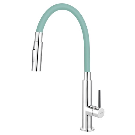 Baterii Bucatarie - Baterie de bucatarie, Ferro, Zumba Slim 2F, cu pipa flexibila, menta