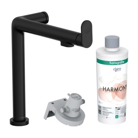 Bucatarie - Baterie de bucatarie, Hansgrohe, Aqittura M91 FilterSystem 240, 1 jet, negru mat