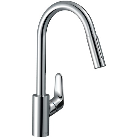 Baterii Bucatarie - Baterie de bucatarie, Hansgrohe, Focus M41 240, monocomanda cu pipa extractibila, crom