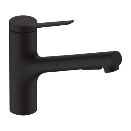 Bucatarie - Baterie de bucatarie, Hansgrohe, Zesis M33 150, sBox, negru mat