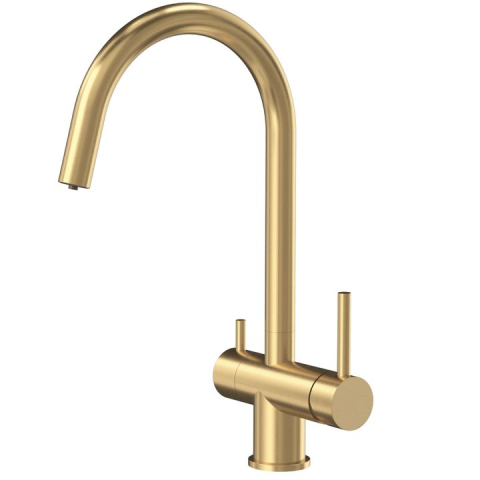 Baterie de bucătărie REA Caren auriu periat [2]