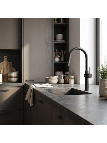 Baterie de bucătărie Rea Fresh negru [4]