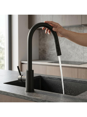 Baterie de bucătărie Rea Fresh Touch negru [1]