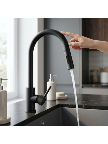 Baterie de bucătărie Rea Fresh Touch negru [4]