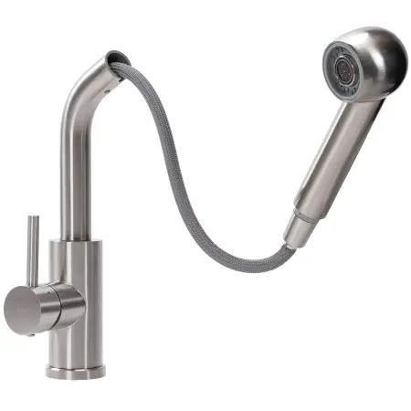 Baterie de bucătărie Troy Otel periat, Rea [1]