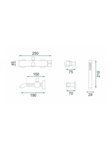 Baterie de cada Rea Lungo cupru [5]