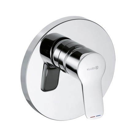 Baterii baie - Baterie de dus, Kludi, Pure &amp; Easy, partea vizibila, crom