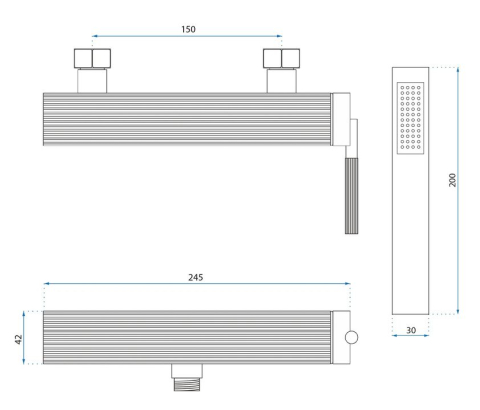 Baterie de duș REA Argon auriu [5]