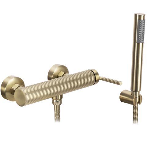 Baterii baie - Baterie de duș REA Argon auriu periat