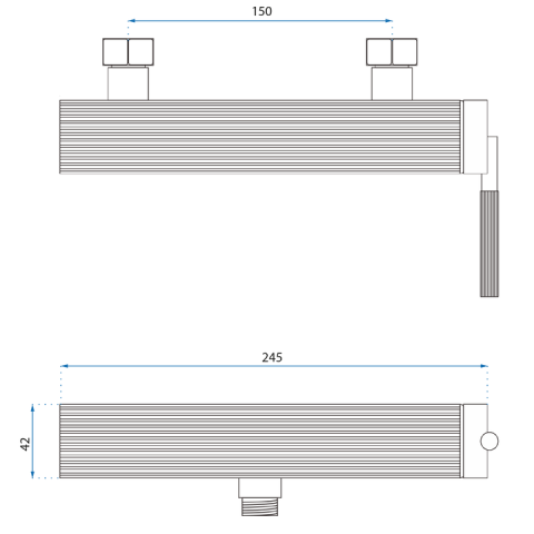 Baterie de duș REA Argon auriu periat [5]