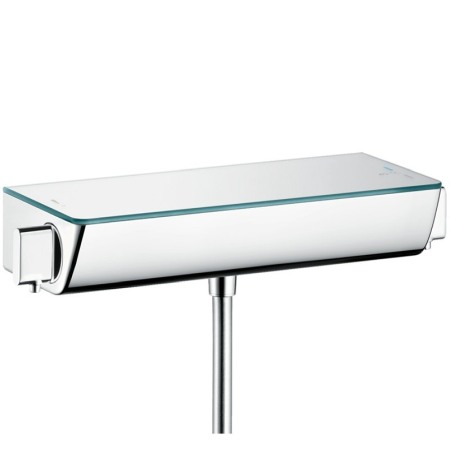 Baterii baie - Baterie de dus termostatata, Hansgrohe, Ecostat Select, Cu polita de sticla securizata, Crom