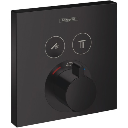 Baterii baie - Baterie de dus termostatata, Hansgrohe, ShowerSelect, Negru mat