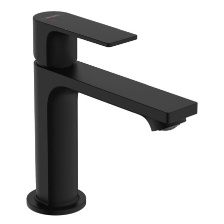 Baterii baie - Baterie de lavoar, Hansgrohe, Rebris E 110, CoolStart, cu ventil pop-up metalic, negru mat