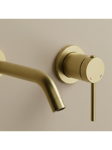 Baterie de lavoar incastrata Rea Clif auriu periat  [5]