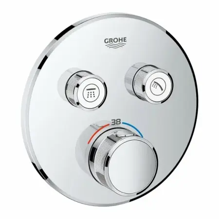 Baterii baie - Baterie dus Grohe Grohtherm SmartControl crom lucios fara corp ingropat