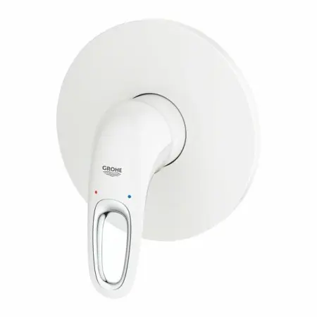 Baterie dus incastrata Grohe Eurostyle alb lucios [2]