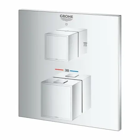 Baterie dus incastrata Grohtherm Cube cu doua iesiri termostatata [3]