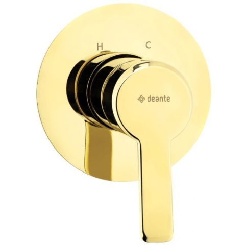 Baterii baie - Baterie dus monocomanda incastrata Deante Arnika auriu fara comutator de dus
