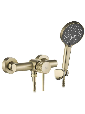 Baterii baie - Baterie dus REA Lungo Stripe auriu periat 